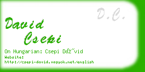 david csepi business card